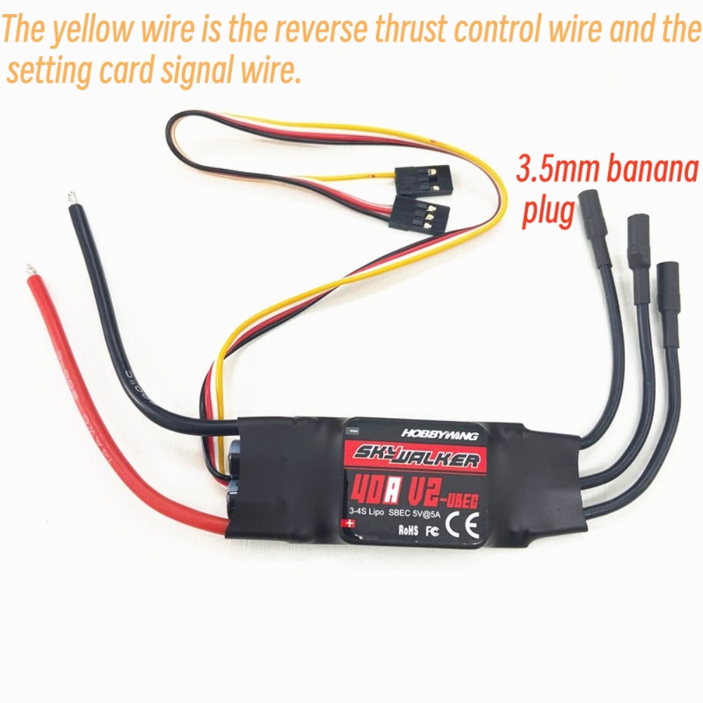 Rc Hobby Model - FATJAY Hobbywing SkyWalker 40A-V2 ESC Tanpa