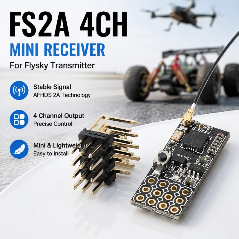 Rc Hobby Rc - FS FS2A-4CH Penerima PWM 4 Saluran