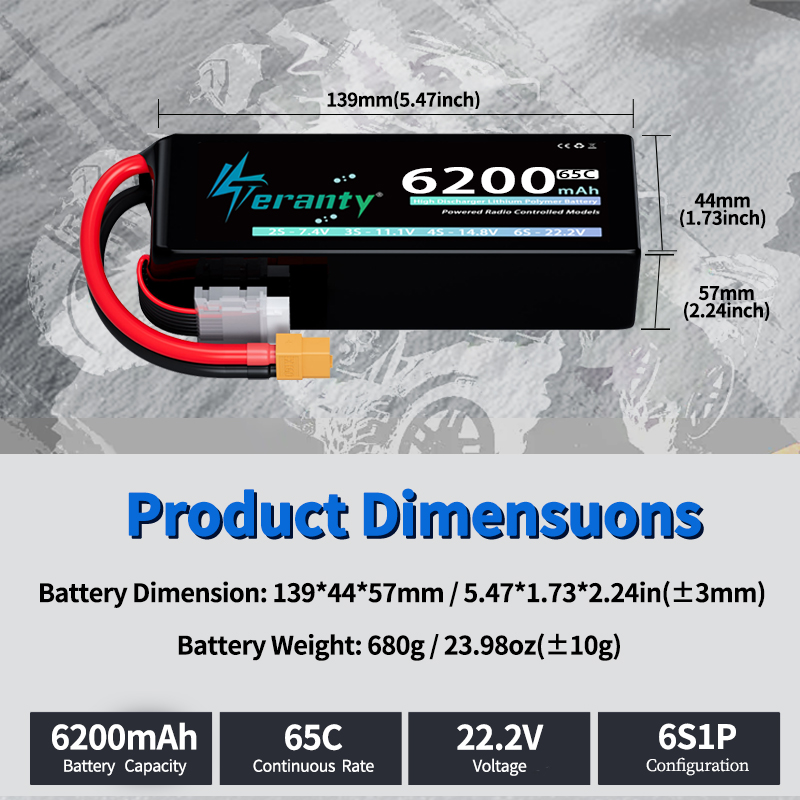 Baterai Lipo TERANTY 6S 6200mA - Rc Hobby Land ulasan dan harga