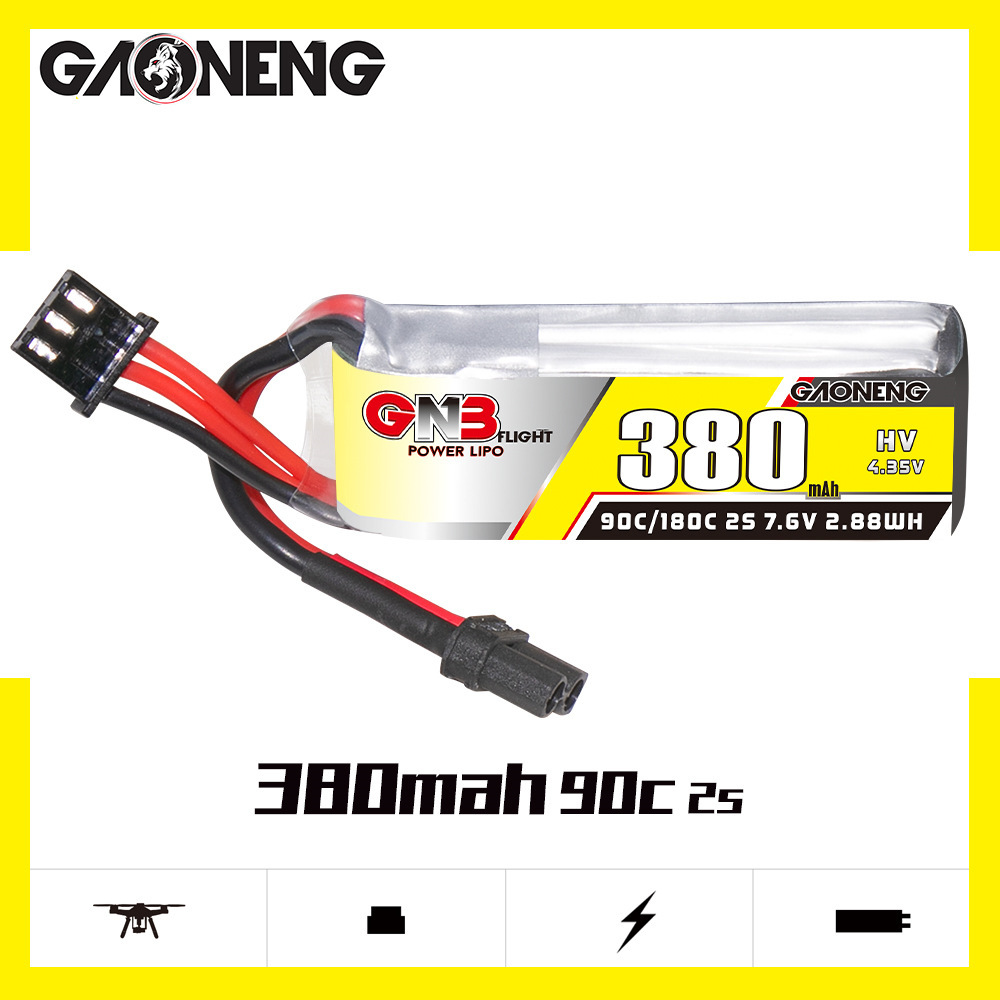 Baterai Lipo GNB 2S 7.6V 380mA - Fpv Racing Quadcopter ulasan dan harga