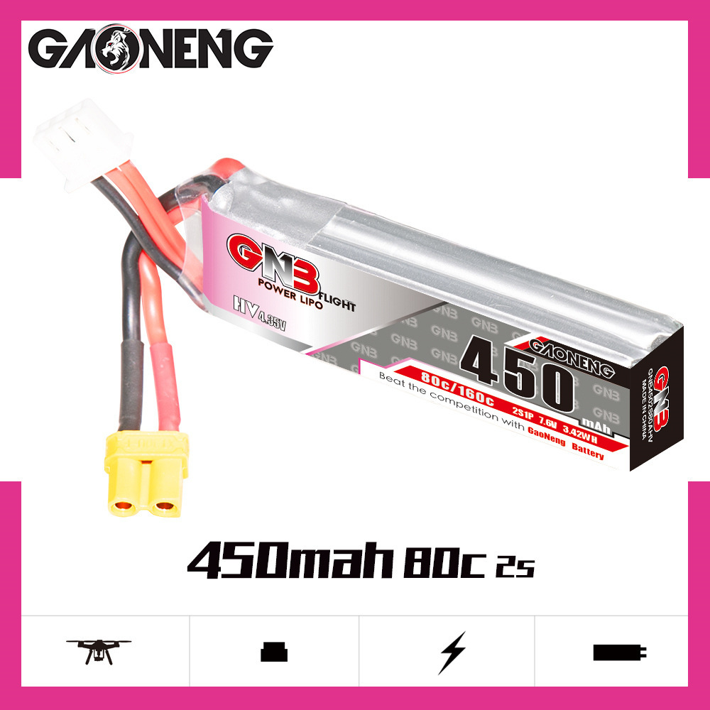 GNB baterai LiPo HV 2S 7.6V 45 - Fpv Racing Quadcopter ulasan dan harga